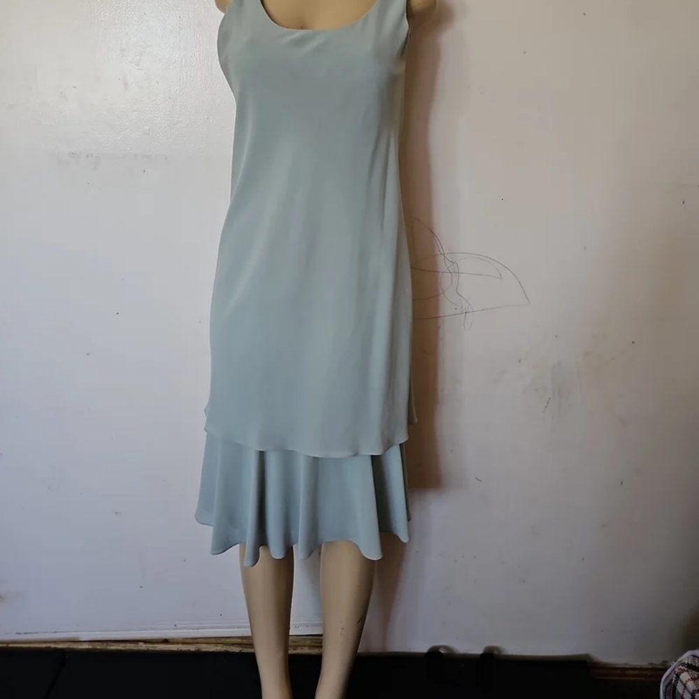 Elegant Light Blue Sleeveless Dress